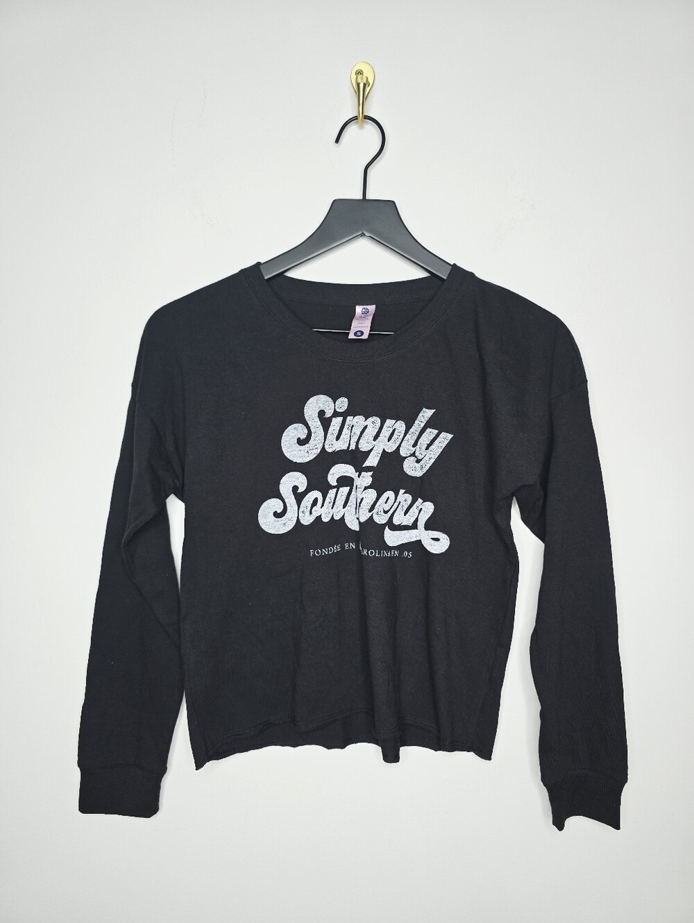 Simply Southern Cropped Long Sleeve Tshirt Size Small